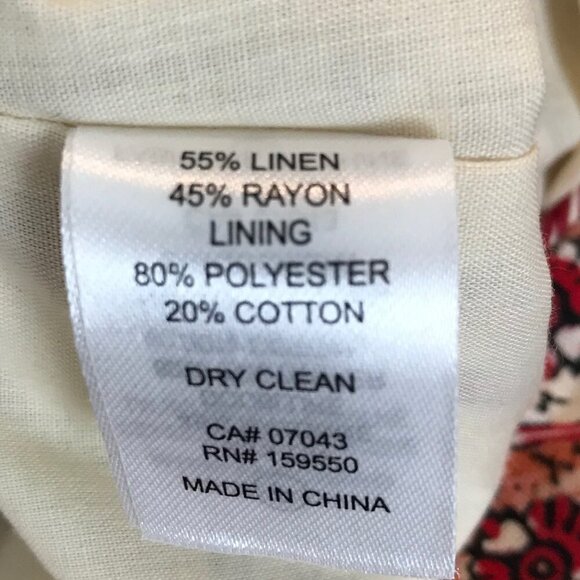 House Of Harlow 1960 Floral Boho Linen Blend Midi Skirt Size M - Picture 10 of 10